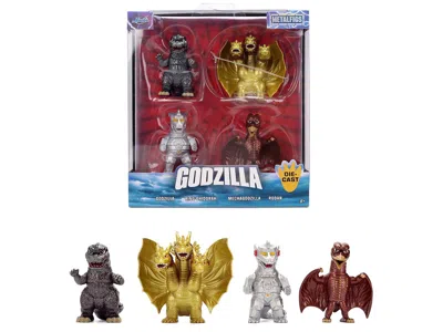 Jada Set Of 4 Diecast Figures "godzilla" Franchise "metalfigs" Series By  In Multi