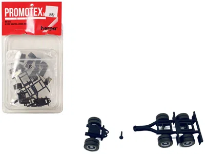 Promotex Lowboy Dual Axle Booster With Integrated Rear Axle And Fenders (2 Sets) 1/87 (ho) Plastic Model By P In Black