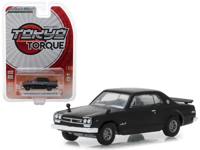 Greenlight 1971 Nissan Skyline 2000 Gt-r Black "tokyo Torque" Series 3 1/64 Diecast Model Car By  In Black