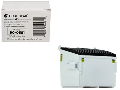 First Gear Refuse Trash Bin White 1/34 Diecast Model By  In Blue