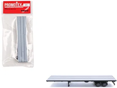 Promotex 48ft Flatbed Trailer Gray Top 1/87 (ho) Plastic Model By  In Blue
