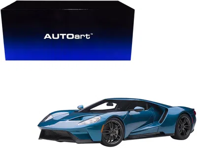 Autoart 2017 Ford Gt Liquid Blue Metallic 1/12 Model Car By  In Blue