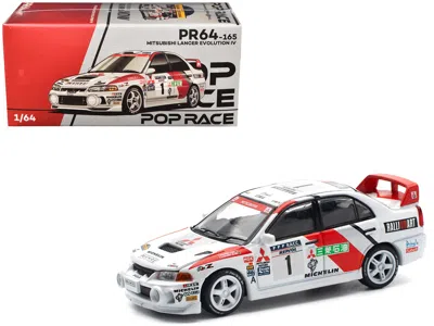 Pop Race Mitsubishi Lancer Evolution Iv Rhd (right Hand Drive) #1 Tommi Makinen - Seppo Harjanne Winner "rall In White