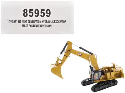Diecast Masters Cat Caterpillar 395 Next Generation Hydraulic Excavator "mass Excavation Version" Yellow "high Line  In Yellow