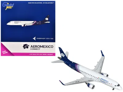 Geminijets Embraer Erj-190 Commercial Aircraft "aeromexico Connect" (xa-iac) White With Dark Blue Tail 1/400 Di In White