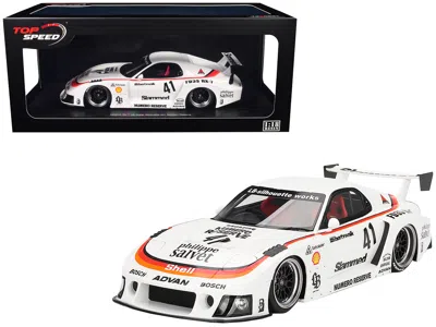 Top Speed Mazda Rx-7 Lb-super Silhouette #41 "numero Reserve" White 1/18 Model Car By  In White