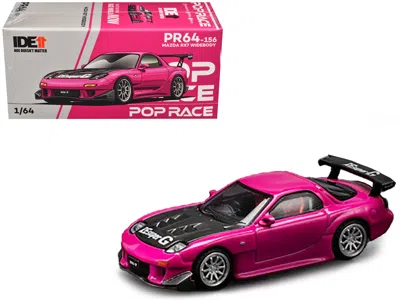 Pop Race Mazda Rx-7 Widebody Rhd (right Hand Drive) Pink With Carbon Hood "indonesia Diecast Expo 2024 Exclus In Pink