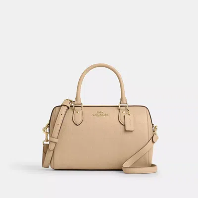 Coach Outlet Rowan Satchel Bag In Signature Leather In Brown