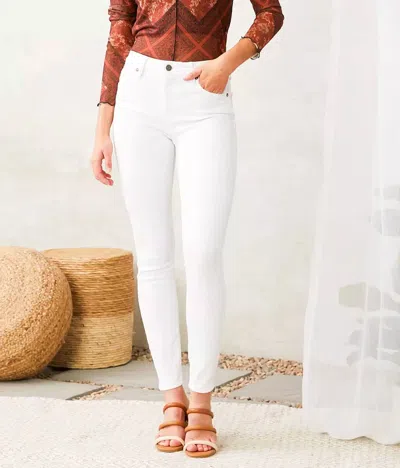 Hidden Hi-rise Clean Skinny Jeans In White In White