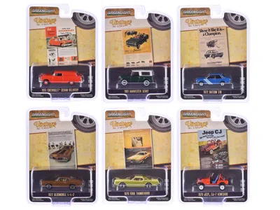 Greenlight Vintage Ad Cars Series 11 Set Of 6 Pieces 1/64 Diecast Model Cars By  In Multi