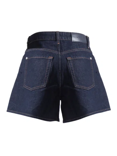 7 For All Mankind Kori Button-fastening Denim Shorts In Blue