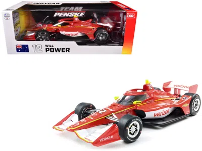 Ixo Dallara Indycar #12 Will Power "verizon" Team Penske (road Course Configuration) "ntt Indycar Series In Red