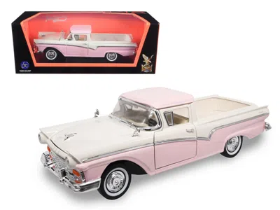 Road Signature 1957 Ford Ranchero Pickup Truck Pink 1/18 Diecast Model By  In Pink