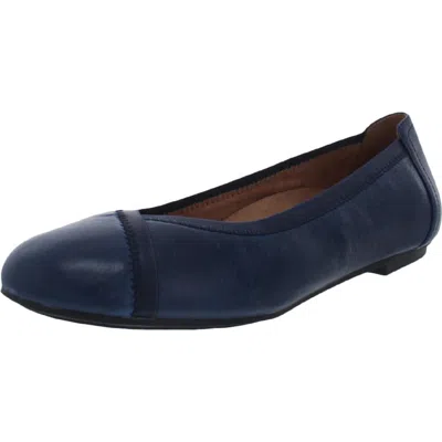 Vionic Caroll Womens Slip On Ballet Flats In Blue