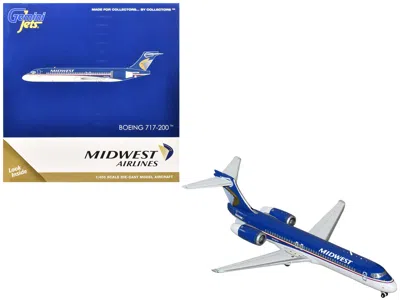 Geminijets Boeing 717-200 Commercial Aircraft "midwest Airlines" (n920me) Blue And White 1/400 Diecast Model Ai In Blue