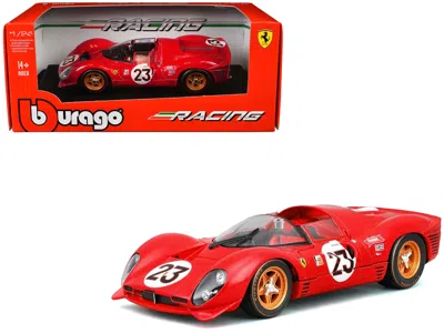 Bburago Ferrari 330 P4 #23 Lorenzo Bandini - Chris Amon "ferrari S. P.a." Winner "24 Hours Of Daytona" (1967 In Red