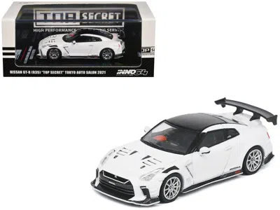 Inno Models Nissan Gt-r (r35) "top Secret" Rhd (right Hand Drive) White With Black Top "tokyo Auto Salon 2021" 1 In White
