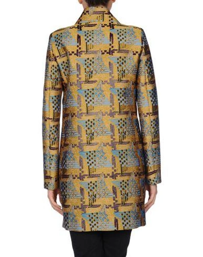 Shop Dsquared2 Overcoats In Ocher