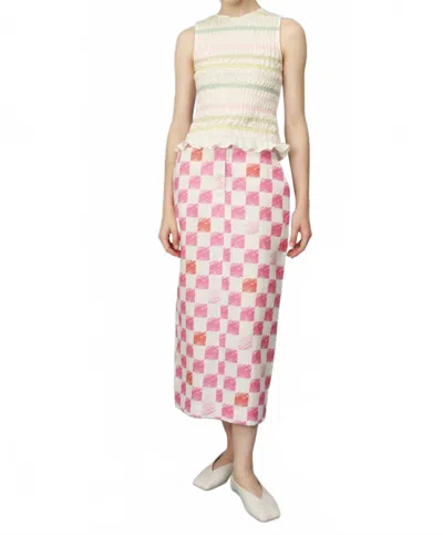 Project Adamo Gelato Smocked Body Top In Striped In Neutral