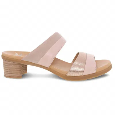 Dansko Women Theresa Multi Leather Heeled Sandal In Blush In Gold