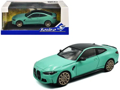 Solido 2023 Bmw M4 Competition (g82) Mint Green With Black Top 1/43 Diecast Model Car By  In Blue