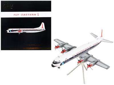 Geminijets Lockheed L-188 Electra Commercial Aircraft "eastern Air Lines" White With Blue Stripes "gemini 200"  In Multi