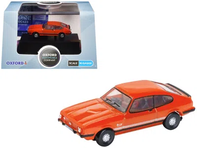 Oxford Diecast Ford Capri Mk3 Rhd (right Hand Drive) Sebring Red 1/148 (n) Scale Diecast Model Car By Oxford Diecas In Orange