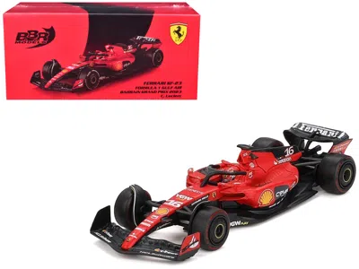 Bbr Ferrari Sf-23 #16 Charles Leclerc Formula One F1 "bahrain Gp" (2023) 1/64 Diecast Model Car By  In Red