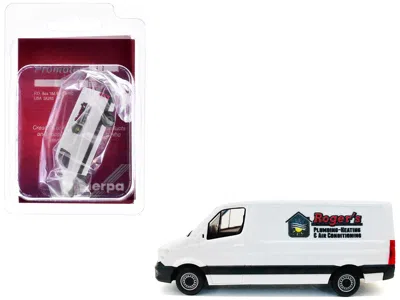Promotex Mercedes-benz Sprinter Van White "roger's Plumbing-heating & Air Conditioning" 1/87 (ho) Plastic Mod In White
