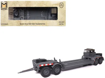 Militaria Die Cast Sd. Ah. 116 22-ton Tank Transporter Gray "german Army" 1/43 Diecast Model By  In Black