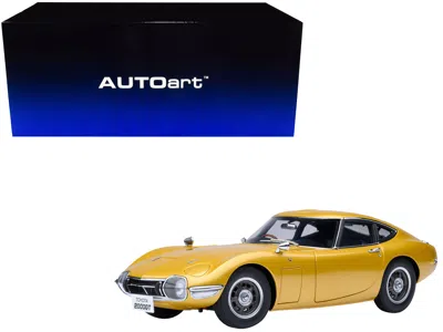 Autoart 1967 Toyota 2000gt Rhd (right Hand Drive) Gold Metallic 1/18 Model Car By  In Yellow