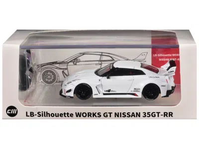 Cm Models Nissan 35gt-rr "lb-silhouette Works Gt" Rhd (right Hand Drive) White With Extra Wheels 1/64 Diecast  In White