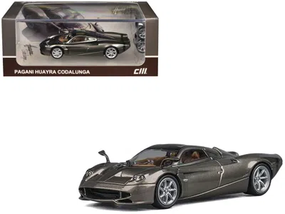 Cm Models Pagani Huayra Codalunga Metal Gray Metallic With Sunroof And Extra Wheels 1/64 Diecast Model Car By  In Gray