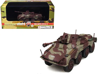 Panzerstahl Sd. Kfz. 234/4 Armored Vehicle "unidentified Unit Western Front" (1945) German 1/72 Diecast Model By In Brown