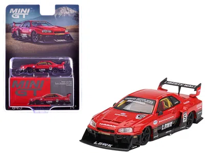 Mini Gt Nissan Skyline Lb-er34 Super Silhouette Rhd (right Hand Drive) #5 Red And Black Limited Edition 1/64 In Red