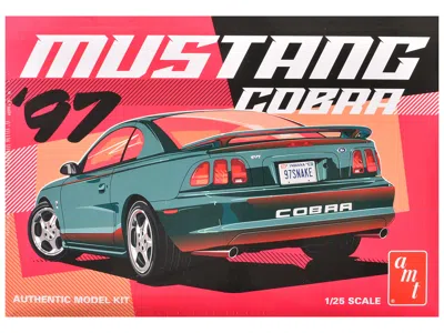 Amt Skill 2 Model Kit 1997 Ford Mustang Cobra 1/25 Scale Model By  In Blue