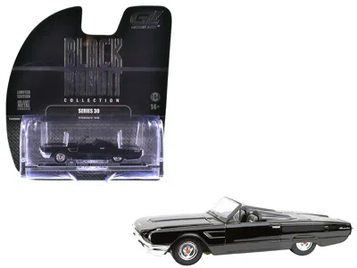 Greenlight 1965 Ford Thunderbird With Tonneau Cover Black "black Bandit" Series 30 1/64 Diecast Model Car By Gr In Black
