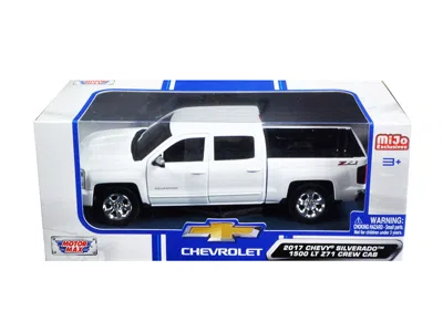 Motormax 2017 Chevrolet Silverado 1500 Lt Z71 Crew Cab Pickup Truck White 1/27 Diecast Model Car By  In White