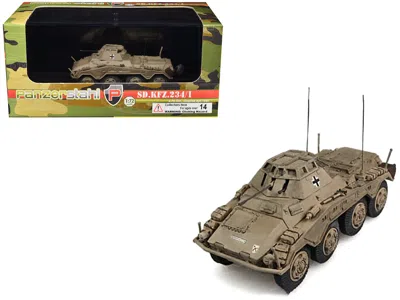 Panzerstahl Sd. Kfz. 234/1 Armored Vehicle "6th Panzer Division Czechoslovakia" (1945) German Army 1/72 Diecast  In Brown
