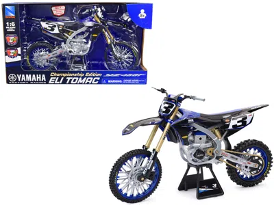 New Ray Yamaha Yz450f Motorcycle #3 Eli Tomac "championship Edition" Yamaha Factory Racing 1/6 Diecast Model In Black