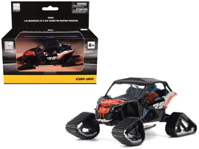 Brp Models Can-am Maverick X3 X Rs Turbo Rr Winter Version Chalk Gray And Magma Red With Driver Figure 1/32 Die In Multi