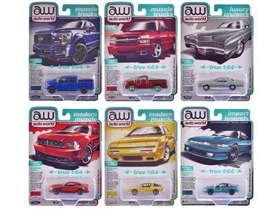 Autoworld Auto World Premium 2025 Release 1 Set B Of 6 Pieces 1/64 Diecast Model Cars By Auto World In Multi