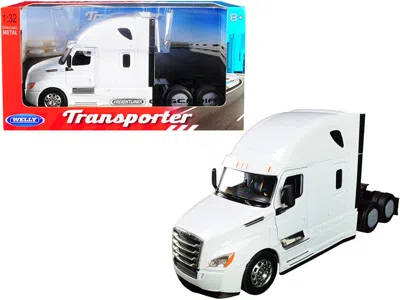 Welly Freightliner Cascadia Truck White "transporter" 1/32 Diecast Model By  In White