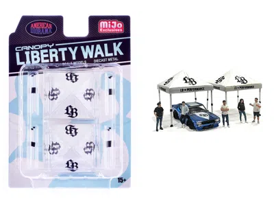 American Diorama Liberty Walk Canopy 2 Piece Set White Limited Edition For 1/64 Scale Models By  In Multi