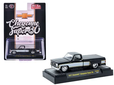 M2 1977 Chevrolet Cheyenne Super 30 Pickup Truck Black With White Sides Limited Edition To 8000 Pieces  In Multi
