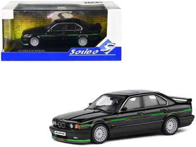 Solido 1994 Bmw E34 Alpina B10 Biturbo Black Metallic With Green Graphics 1/43 Diecast Model Car By  In Multi