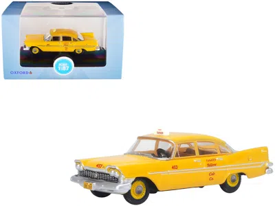Gmp 1959 Plymouth Belvedere Taxi Yellow "tanner Yellow Cab Co." 1/87 (ho) Scale Diecast Model Car By Oxf In Yellow