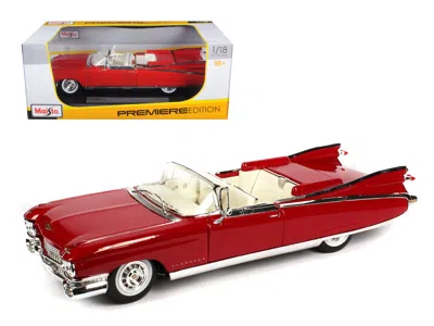 Maisto 1959 Cadillac Eldorado Biarritz Red 1/18 Diecast Model Car By  In Red