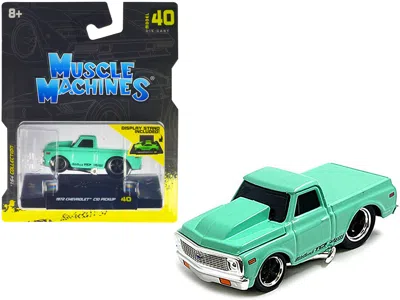 Muscle Machines 1972 Chevrolet C10 Pickup Truck Light Green 1/64 Diecast Model Car By  In Blue