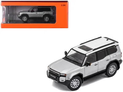 Gcd Toyota Land Cruiser Prado 250 Silver Metallic With White Top 1/64 Diecast Model Car By  In Gray